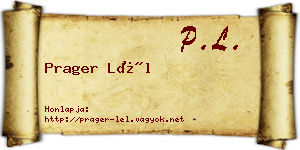 Prager Lél névjegykártya